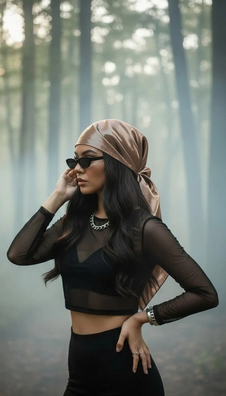 Bronze Ember  |  Bronze Satin Scarf