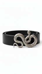 Ouro Belt | Snake Buckle Faux Leather Belt